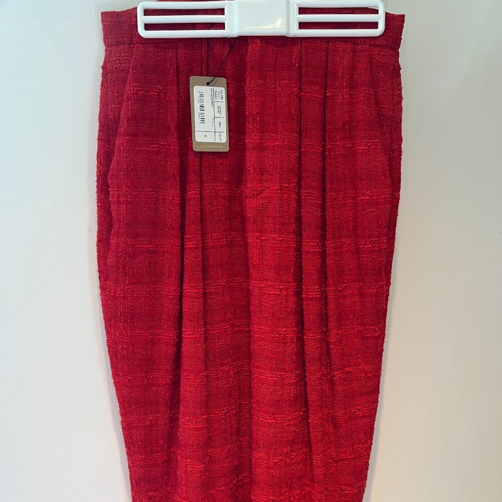 Rachel Comey Danzinger Skirt, size 4, NWT, Brick Chenille Tweed